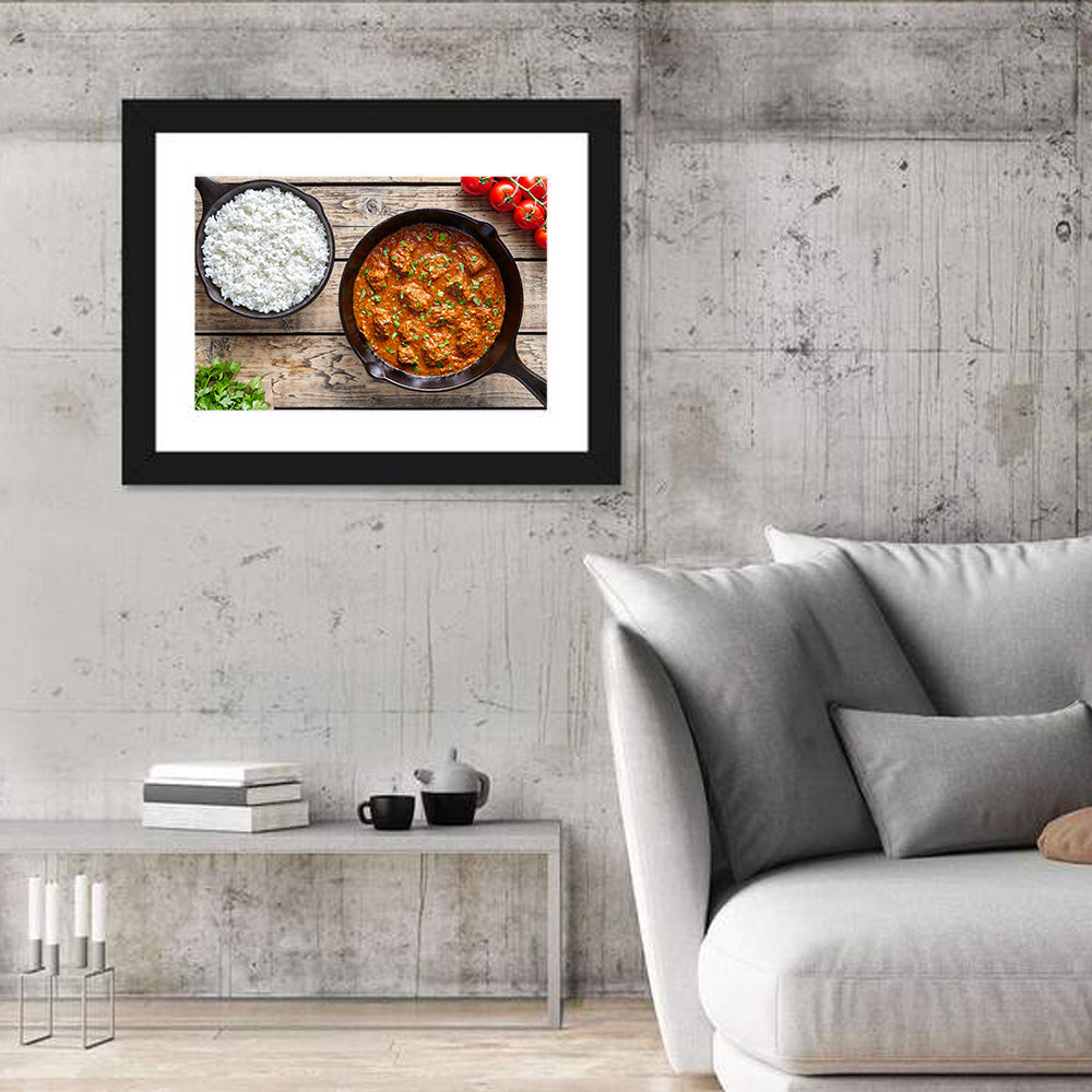 Rustic Beef Curry Wall Art in a room, landscape
