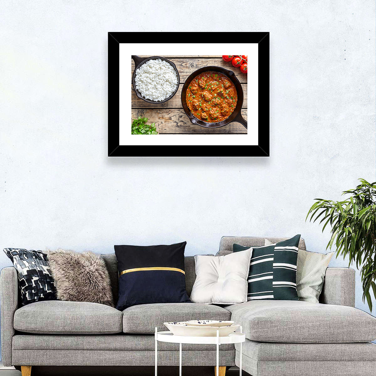 Rustic Beef Curry Wall Art in a room, landscape