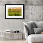 Hay Bales at Sunset Wall Art