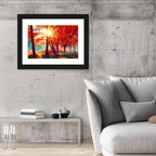 Autumn Park Sunrise Wall Art