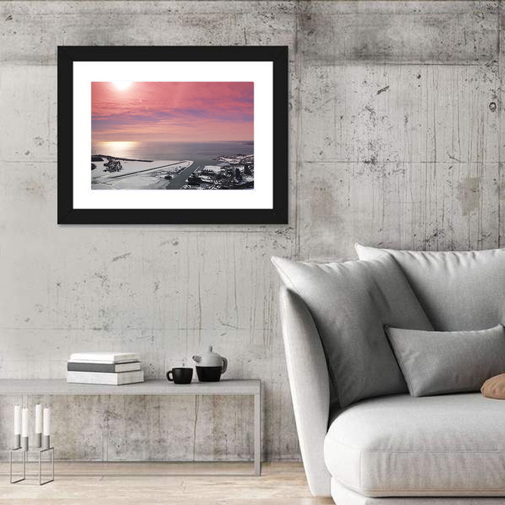 Lake Ontario Winter Skyline Wall Art