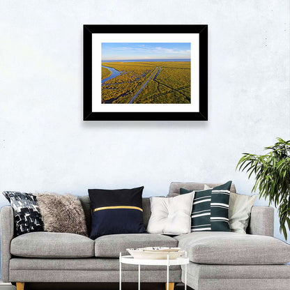Delaware Bay Marshland Aerial Wall Art