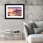 Winter Mountains Sunrise Wall Art