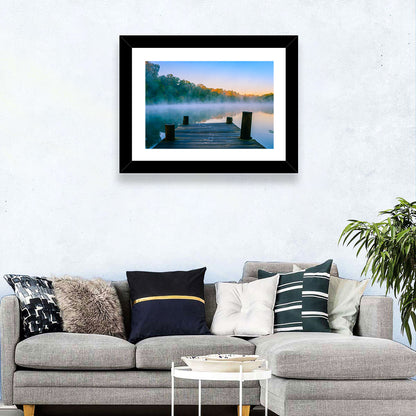 Misty Dock, Mt Saint Francis Wall Art