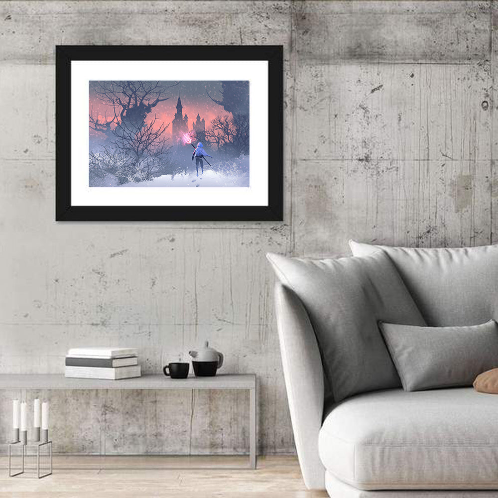 Knight with Glowing Trident Wall Art