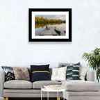 Ontario Autumn Lake Dock Wall Art