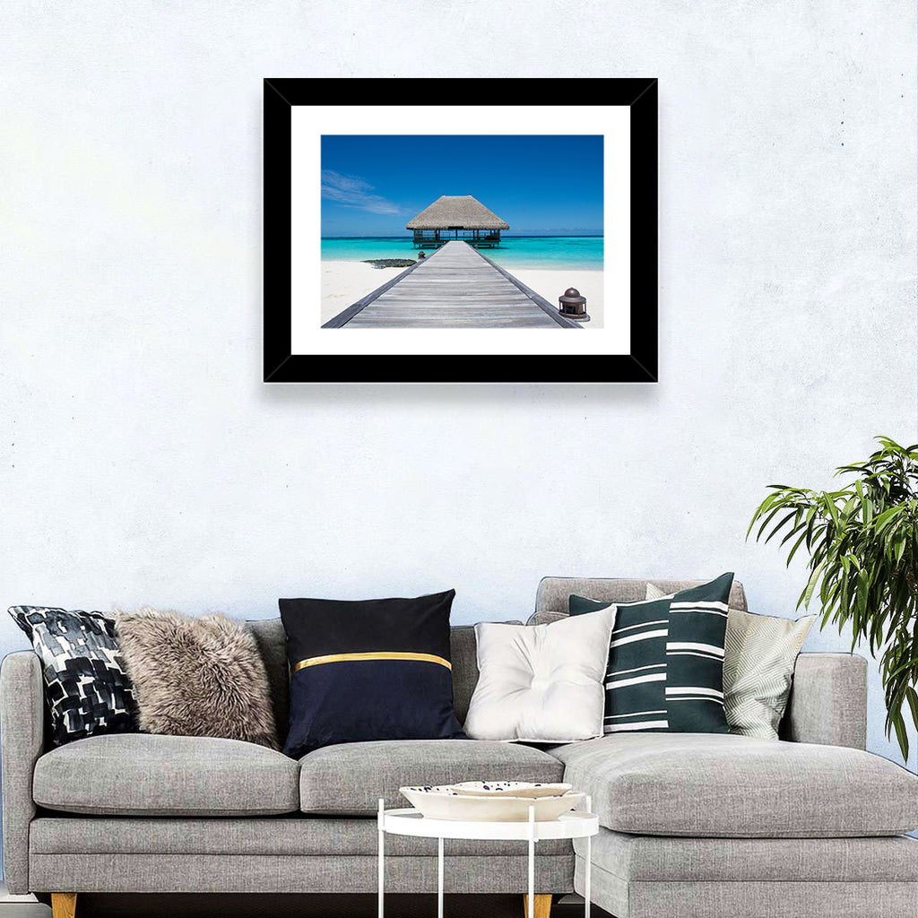 Maldives Turquoise Pier Wall Art