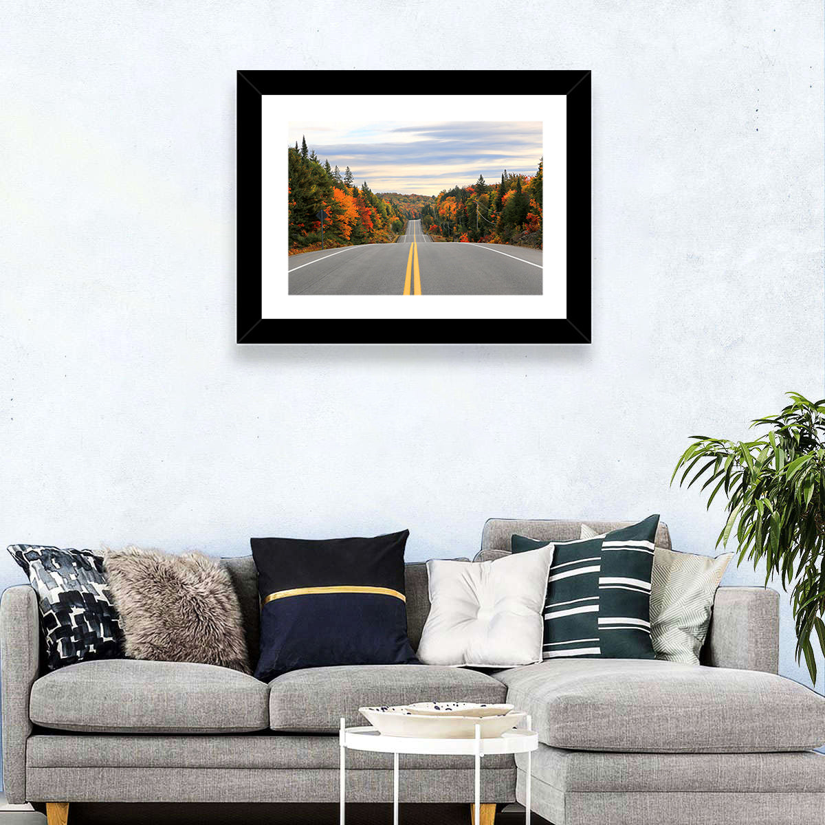 Algonquin Park Road Wall Art in a room, landscape