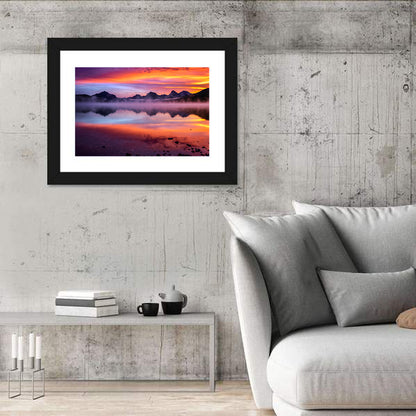 Lake Mcdonald Misty Sunset Wall Art