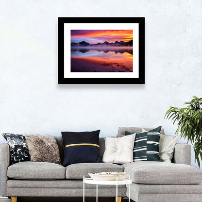 Lake Mcdonald Misty Sunset Wall Art