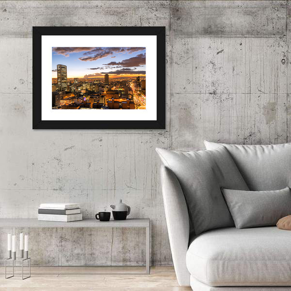 Bogota Twilight Cityscape Wall Art
