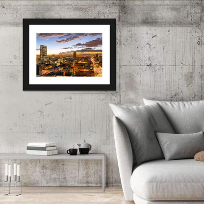 Bogota Twilight Cityscape Wall Art
