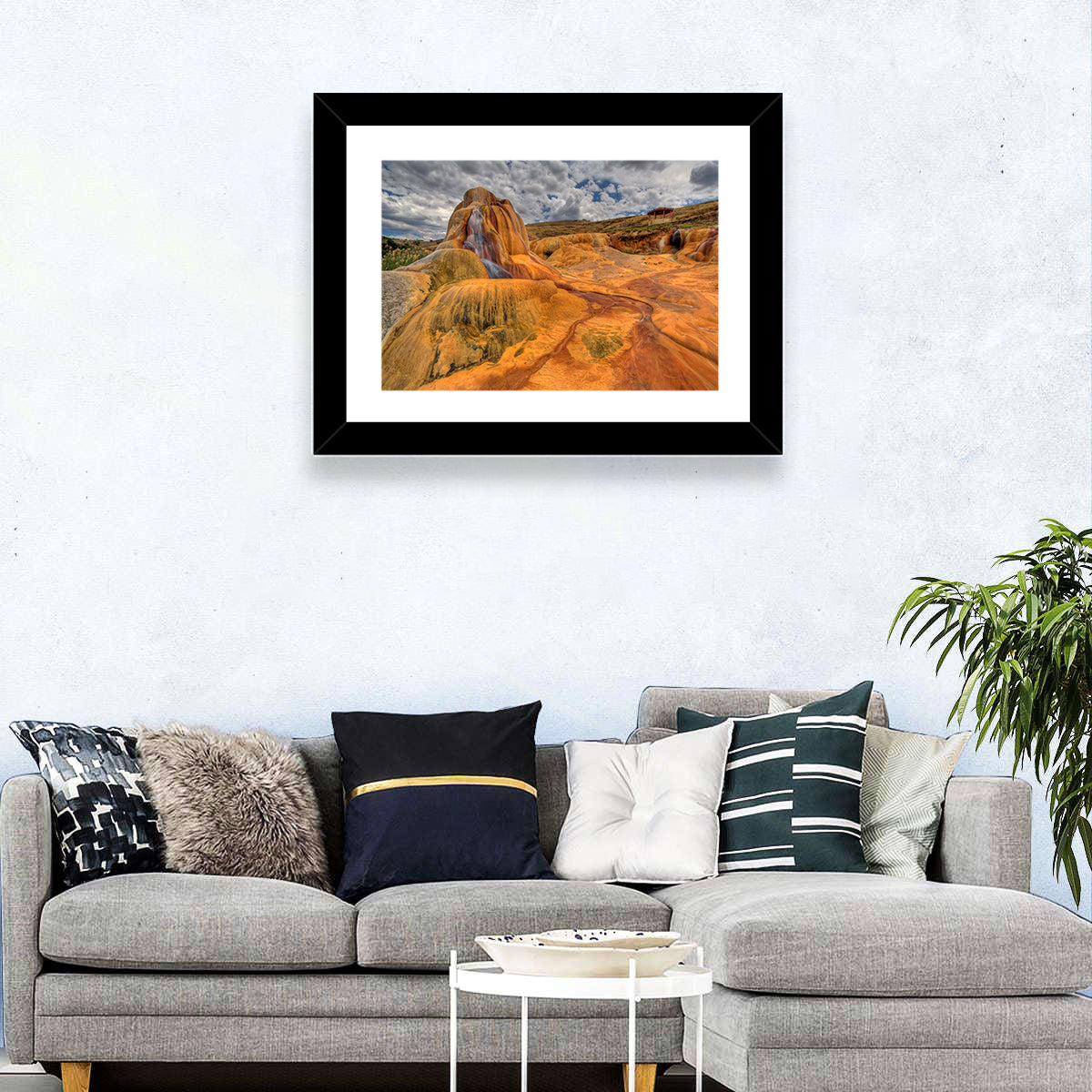 Clay Geyser Wall Art in a room, landscape