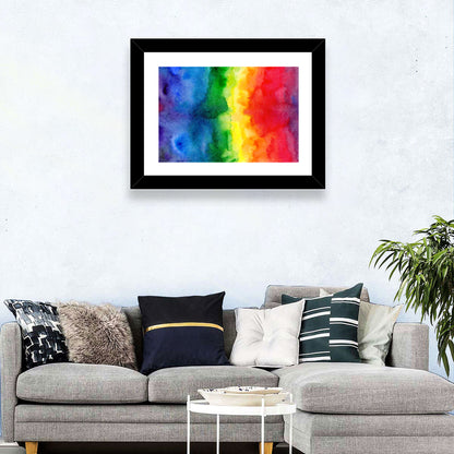 Watercolor Rainbow Gradient Wall Art
