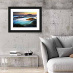 Golden Hour Foggy Hills Wall Art
