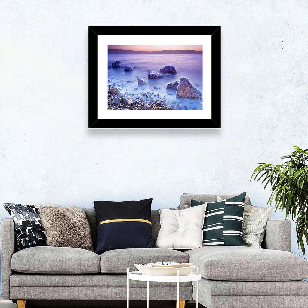 Dead Sea Salt Rocks at Dawn Wall Art