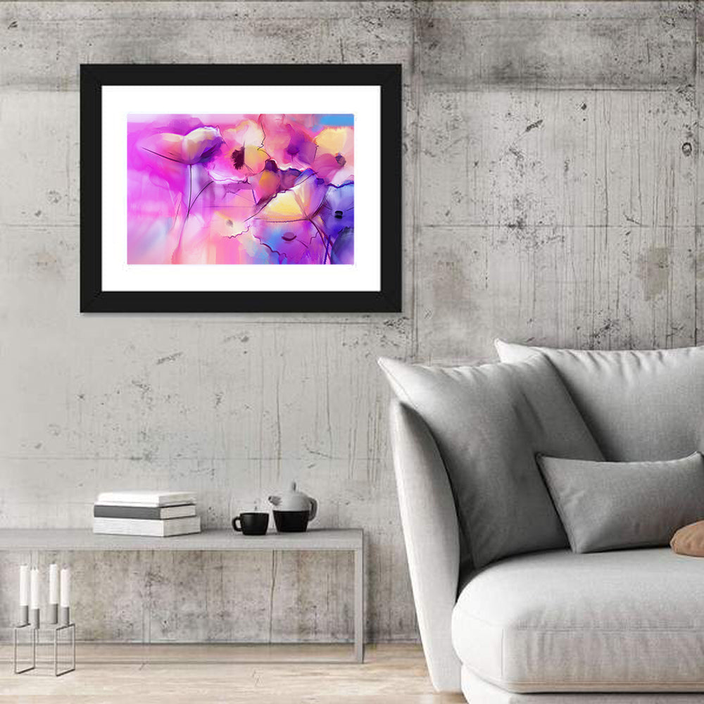 Tulip Flowers Abstract Wall Art