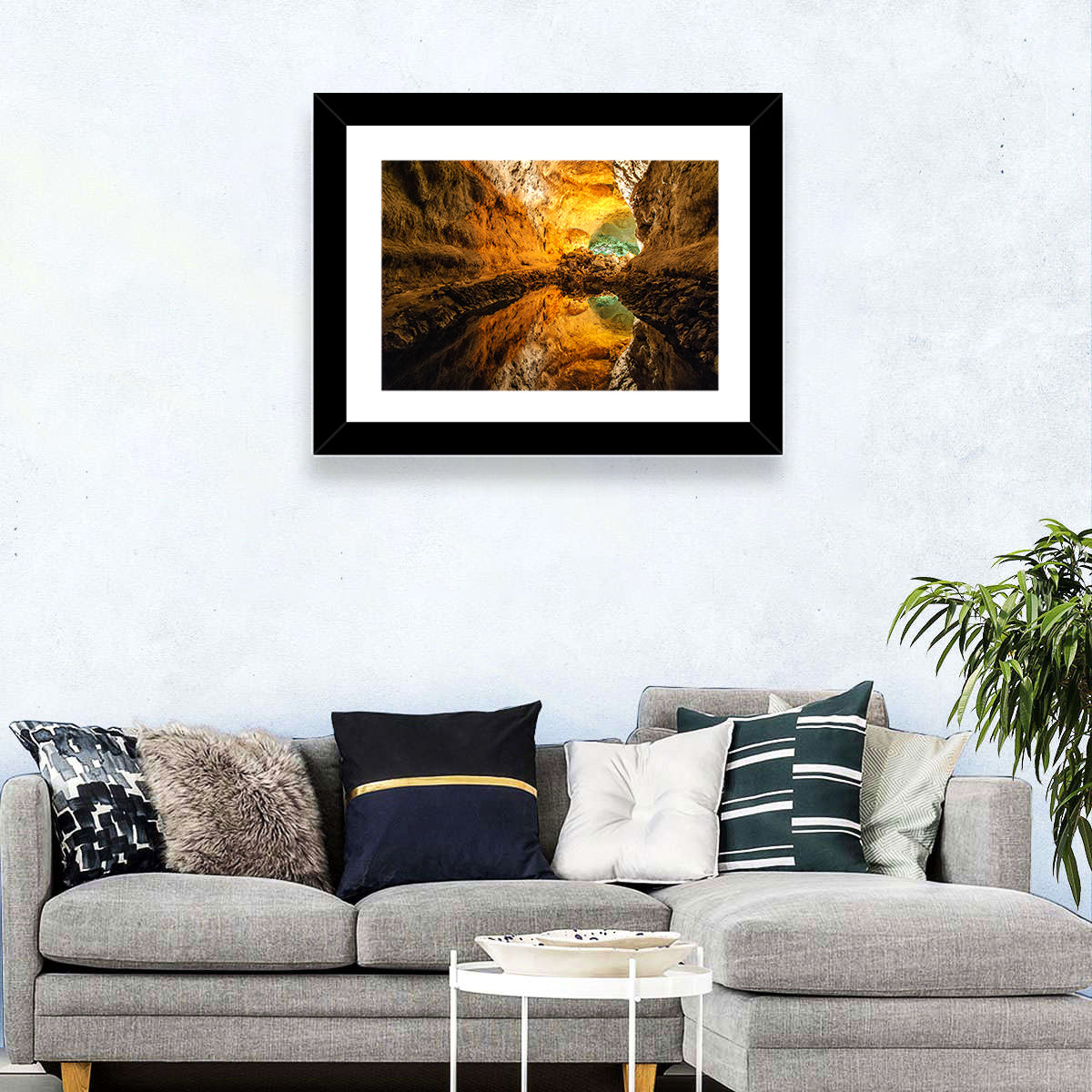 Cave Lake Reflection Wall Art
