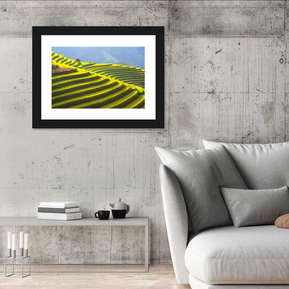 Mu Cang Chai Rice Terraces Wall Art in a room, landscape
