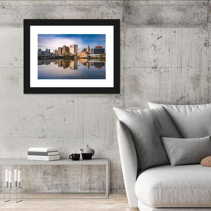 Newark Skyline Reflection Wall Art