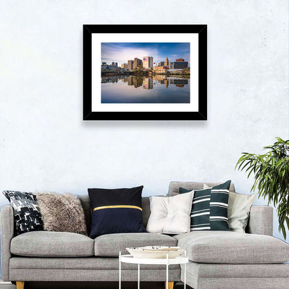 Newark Skyline Reflection Wall Art