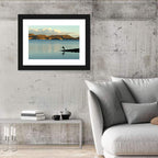 Lake Pleasant Fisherman Silhouette Wall Art