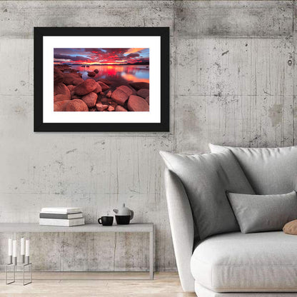 Lake Tahoe Sunset Reflection Wall Art