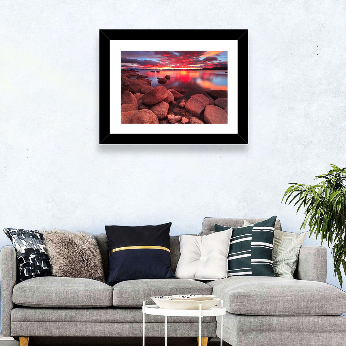 Lake Tahoe Sunset Reflection Wall Art