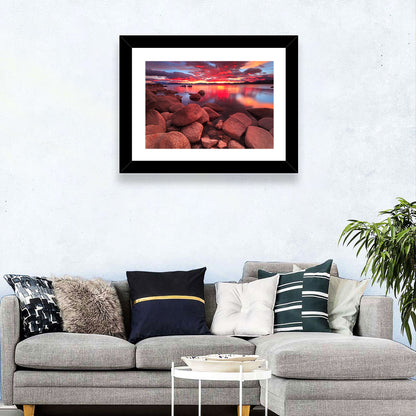 Lake Tahoe Sunset Reflection Wall Art
