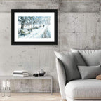 Couple's Winter Walk Wall Art