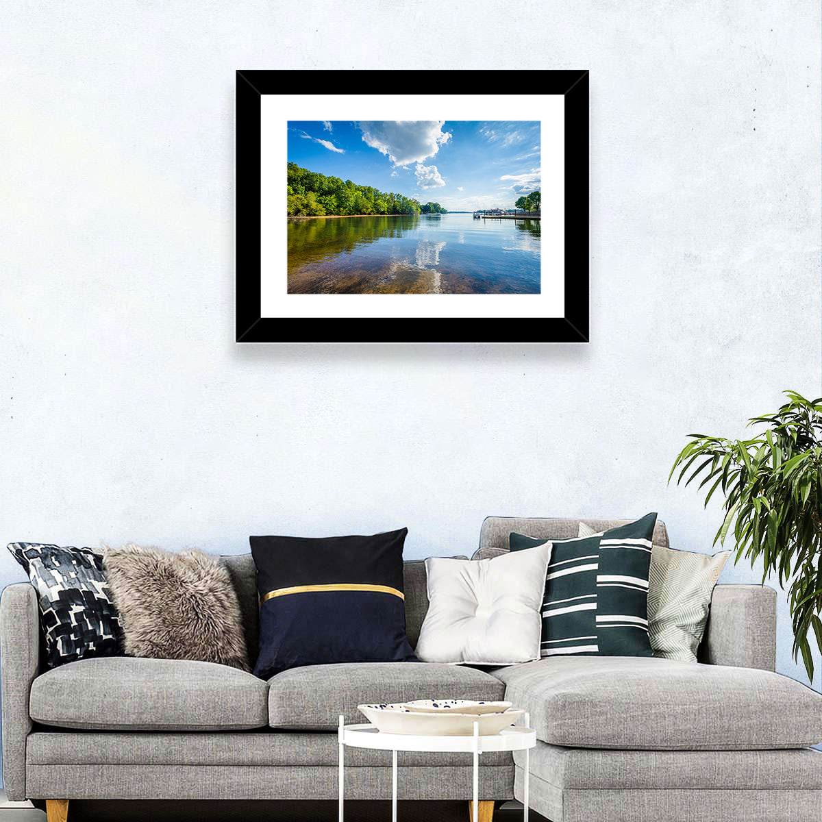 Lake Norman Dockside Reflection Wall Art