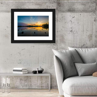 Lake Norman Sunset Reflection Wall Art