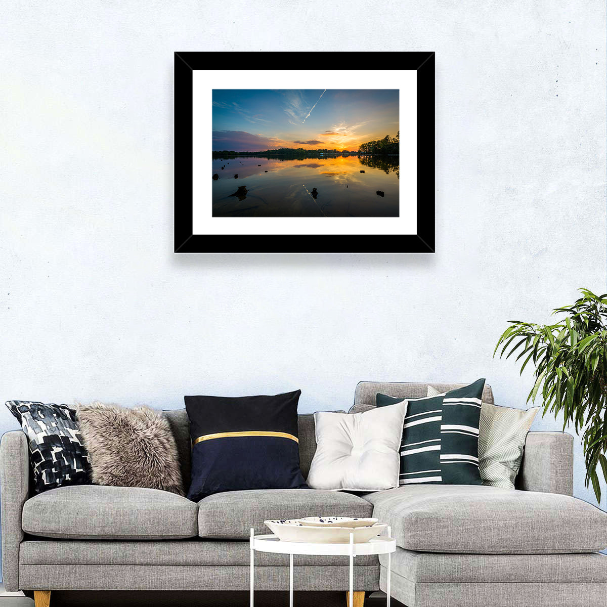 Lake Norman Sunset Reflection Wall Art