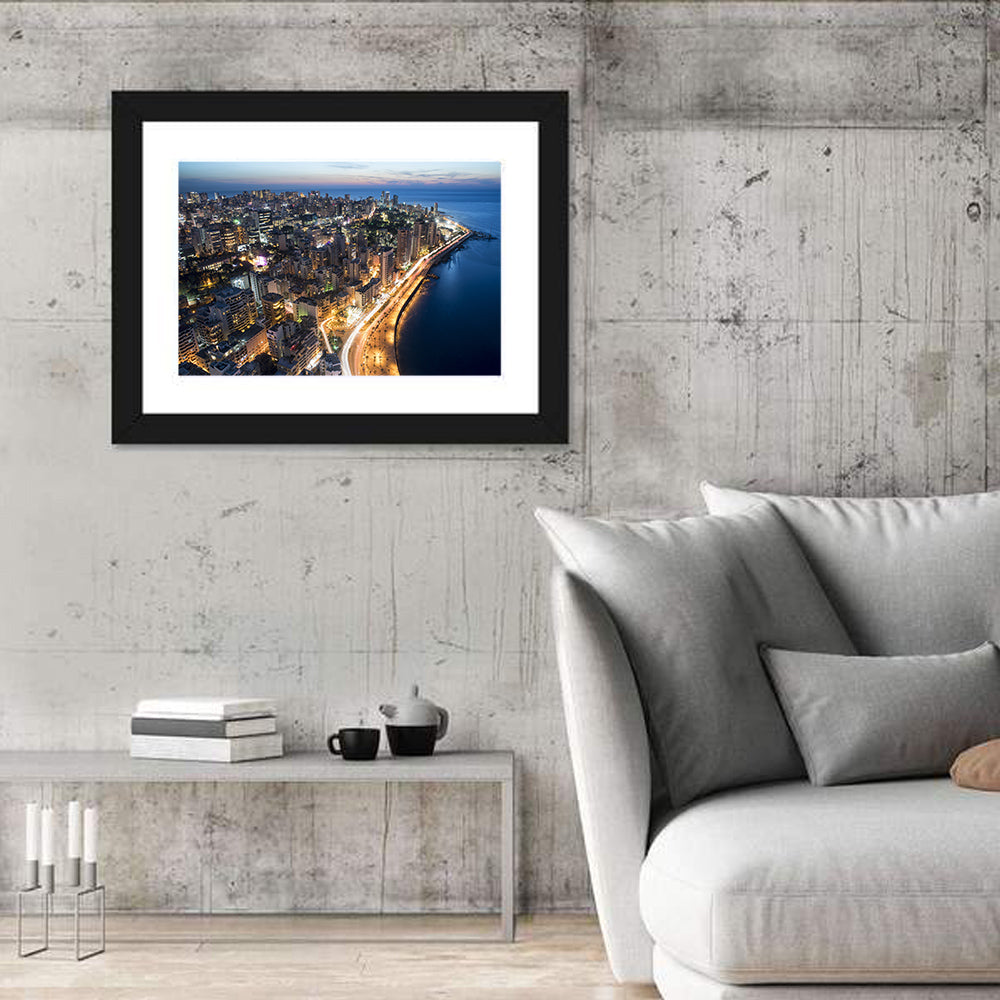 Beirut Corniche at Dusk Wall Art