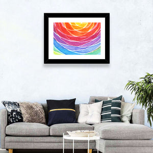 Watercolor Rainbow Abstract Wall Art