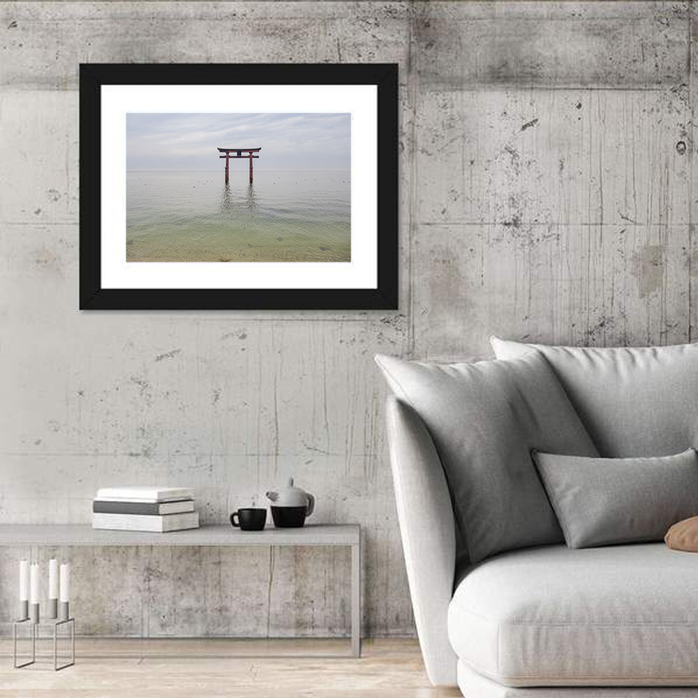 Shirahige Torii Gate, Lake Biwa Wall Art