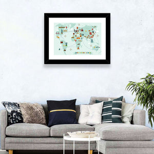 World Travel Map Wall Art