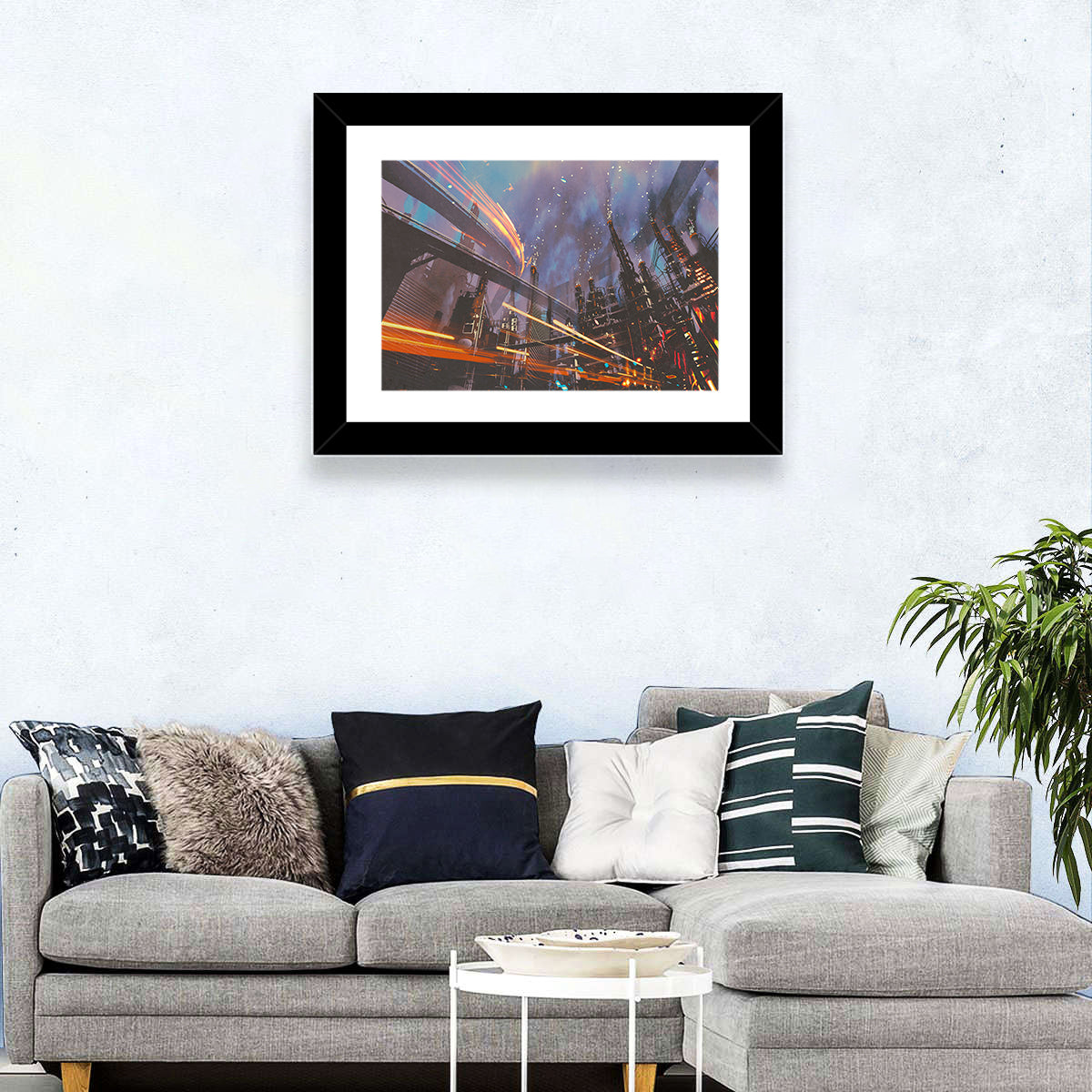 Futuristic City Wall Art