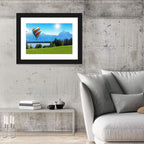 Bavarian Lake with Hot Air Balloon Wall Art