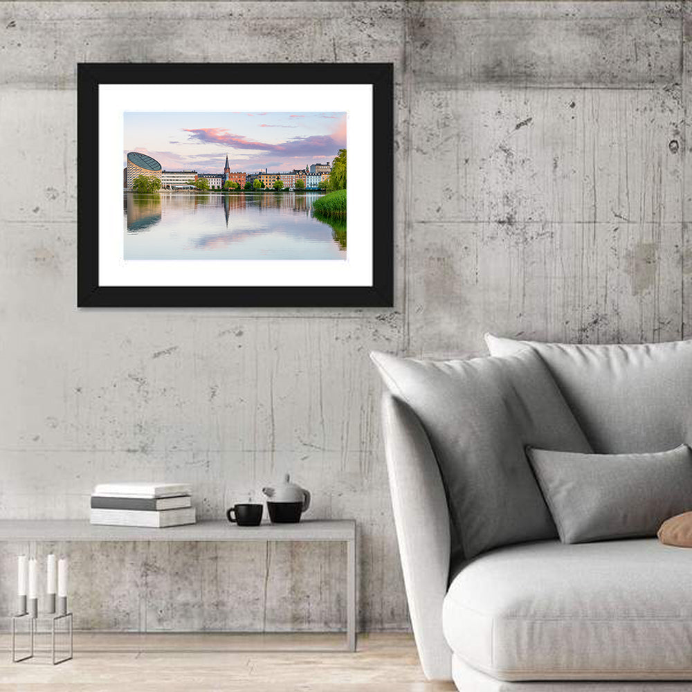 Copenhagen Lake at Sunset Wall Art