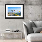 Cappadocia Hot Air Balloons Over Rock Valleys Wall Art