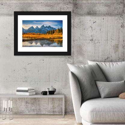 Grand Tetons Golden Reflection Wall Art