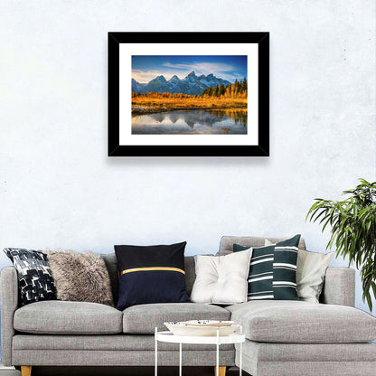 Grand Tetons Golden Reflection Wall Art