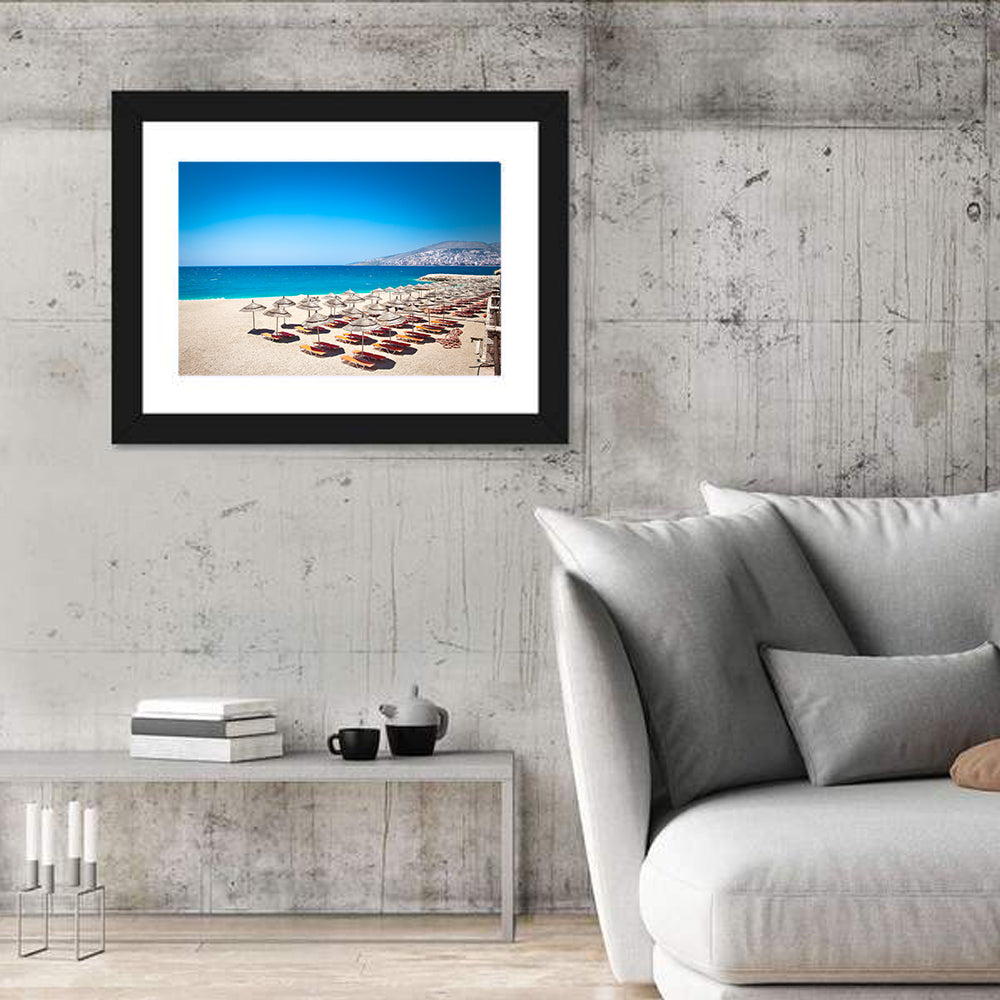Mango Beach Umbrellas Wall Art