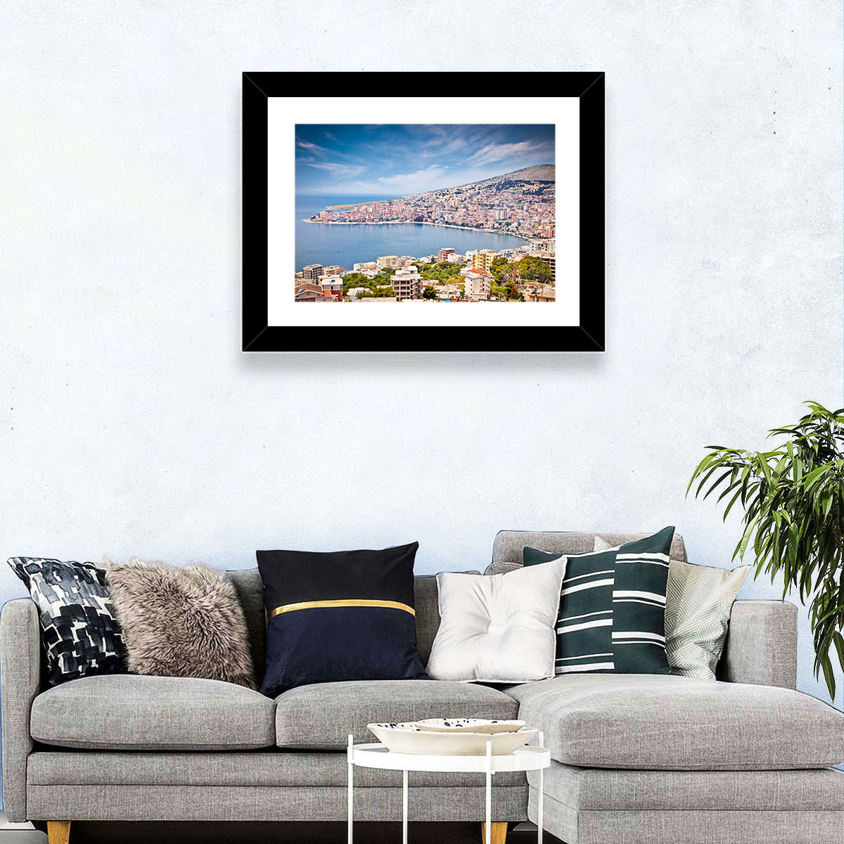 Saranda Bay Cityscape Wall Art