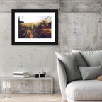 Futuristic Highway at Dusk Wall Art