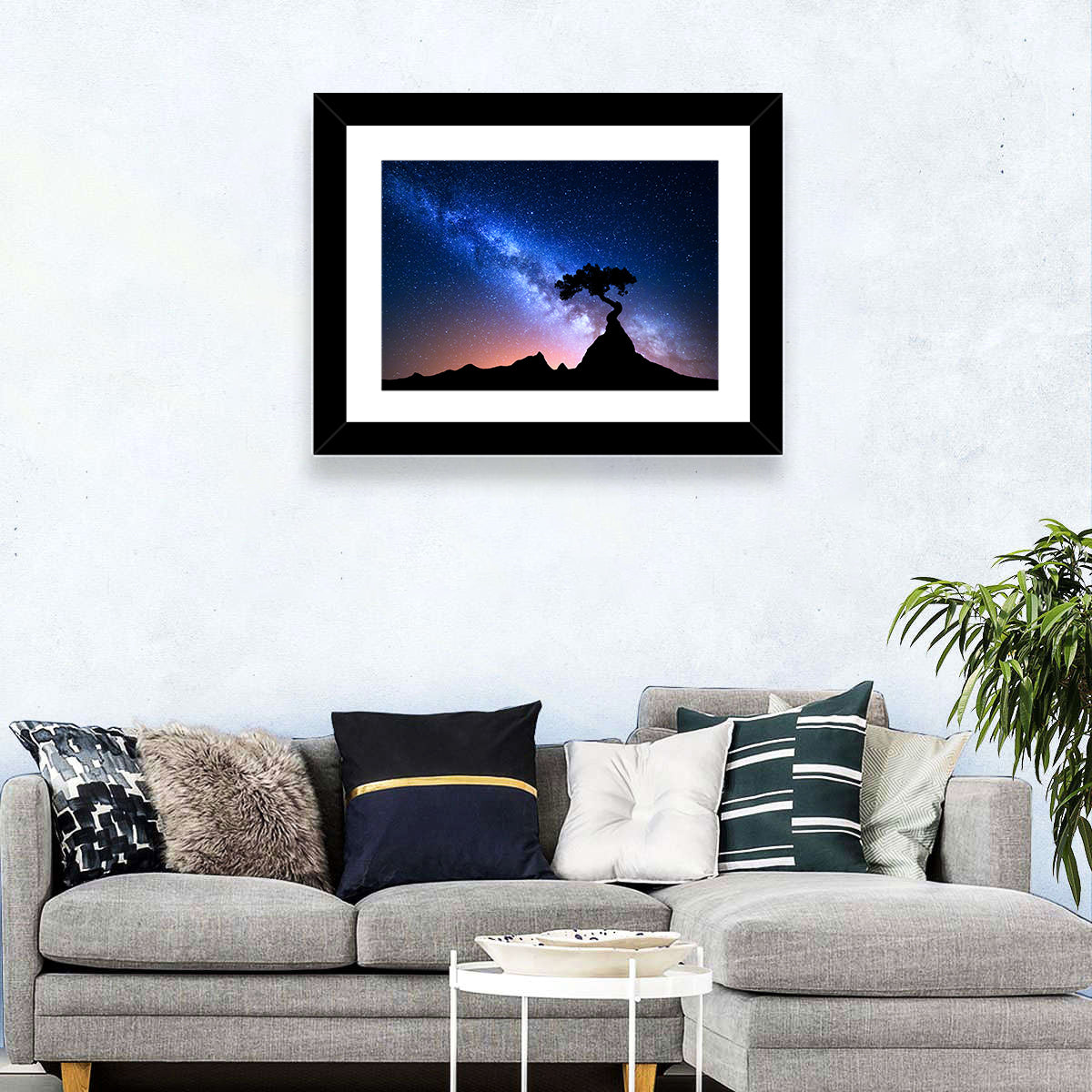 Milky Way Over Mountain Ridge Wall Art