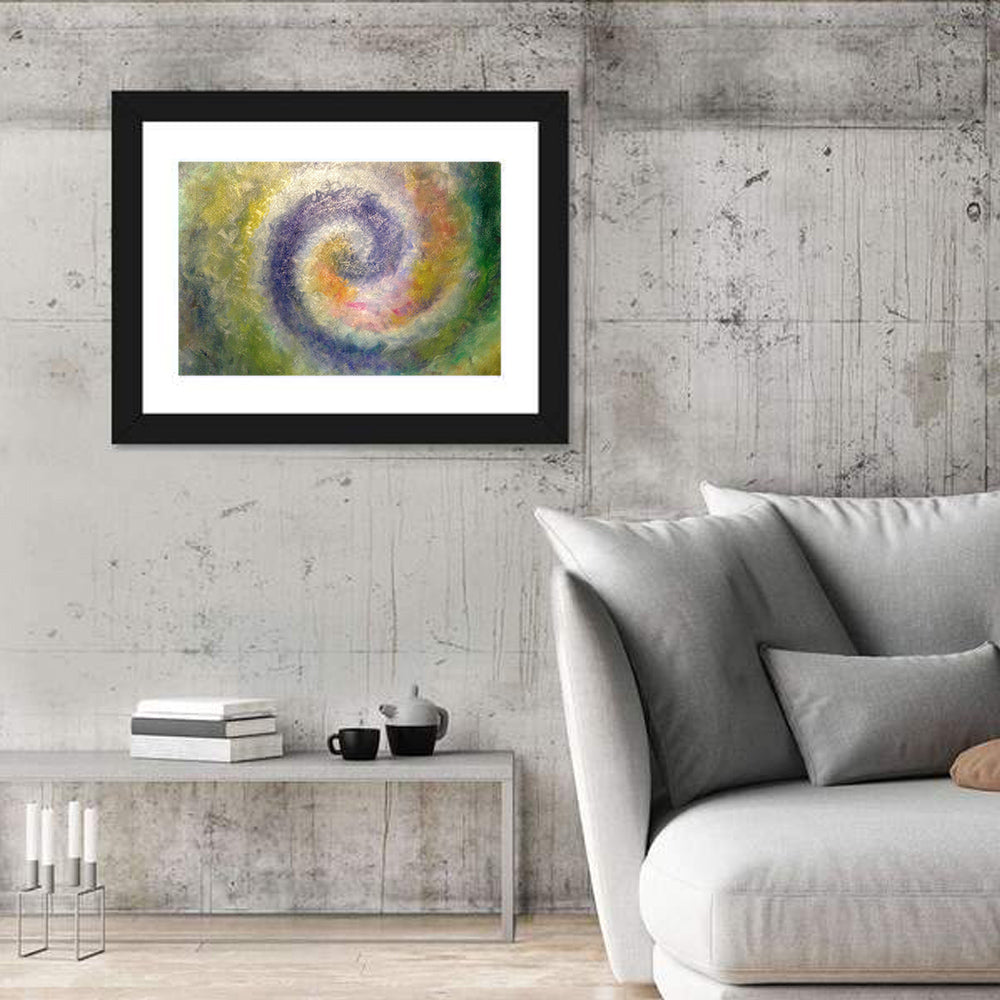 Spiral Golden Ratio Wall Art in a room, landscape