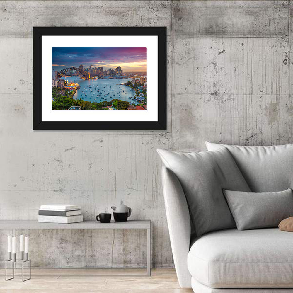 Sydney Harbour Sunset Wall Art