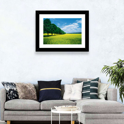 Spring Field of Yellow Flowers Wall Art